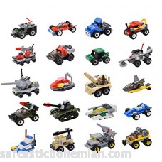 Sawaruita 20 Pack Military Vehicles and Race Car Building Brick Sets 3D Assembly Cars ,Birthday Favors for Kids Party Supplies Toy Gift 20 Sets 20 Sets B07G135QRN